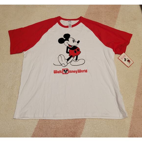 Walt Disney World Mickey Mouse Red & White Shirt Size 3X *NWT - Picture 1 of 9